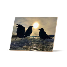 Load image into Gallery viewer, 'Ravens on Ice' Ceramic Art Tile