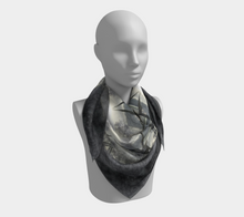 Load image into Gallery viewer, 'Silver Light I' Silk Square Scarf