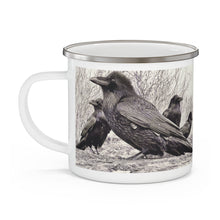 Load image into Gallery viewer, 'Four Ravens' Enamel Camping Mug