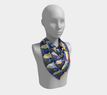 Load image into Gallery viewer, 'Warhol Ravens' Silk Square Scarf