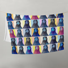 Load image into Gallery viewer, 'Warhol Ravens' Throw Blanket