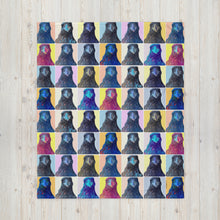 Load image into Gallery viewer, 'Warhol Ravens' Throw Blanket