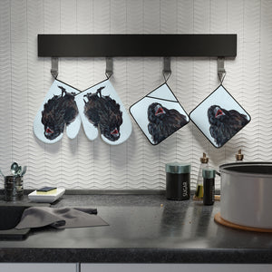 'Baby Blue' Oven Mitts & Pot Holders Set