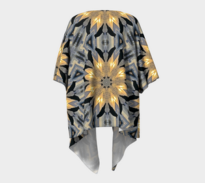 'Fire & Ice' Silk Draped Kimono
