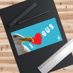 'I Love Gus' Bumper Sticker (Blue)
