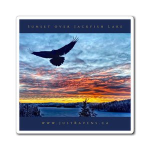'Sunset over Jackfish Lake' Magnet