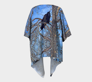 'Autumn Tree' Silk Draped Kimono