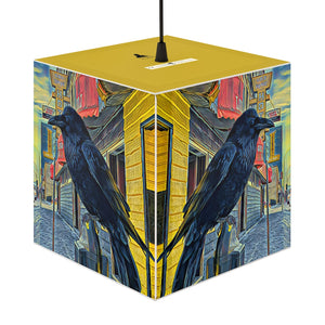 'Gold Range Raven' Cube Lamp