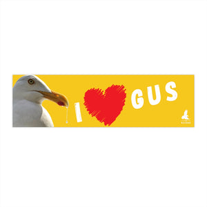 'I Love Gus' Bumper Sticker (Yellow)