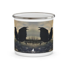 Load image into Gallery viewer, &#39;Ravens on Ice&#39; Enamel Camping Mug
