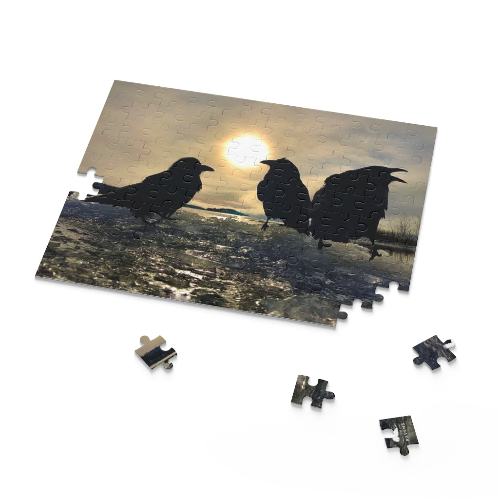 'Ravens on Ice' Jigsaw Puzzle (120, 252, 500-Piece)
