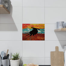 Load image into Gallery viewer, &#39;Ice Road Raven&#39; Ceramic Art Tile
