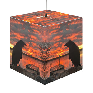 'The Dock at Dawn' Cube Lamp