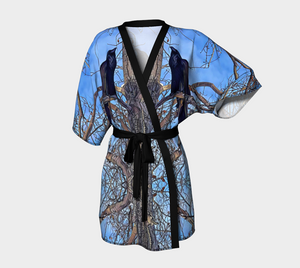 'Autumn Tree' Peachskin Kimono Robe