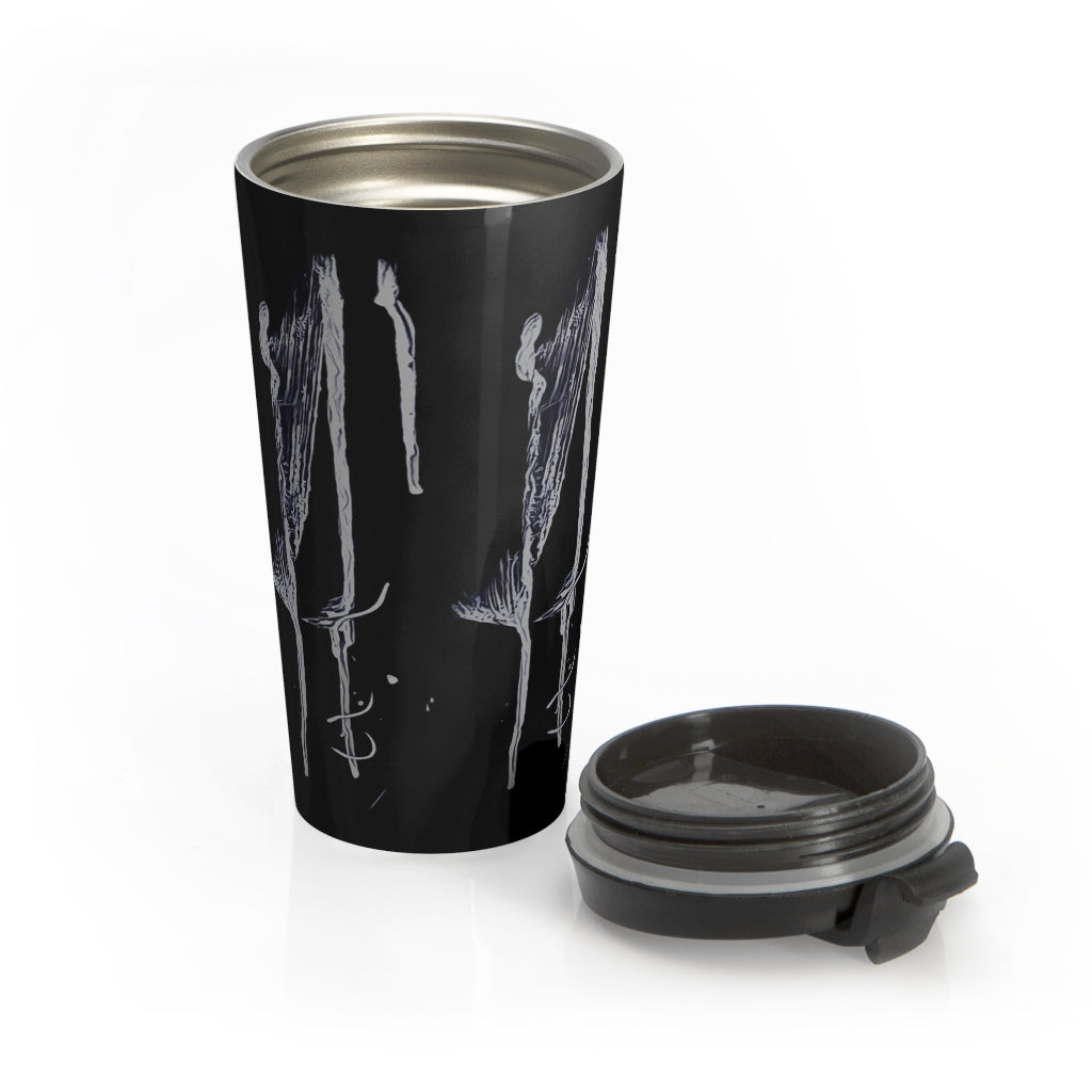 'Sword and Feather' Stainless Steel Travel Mug