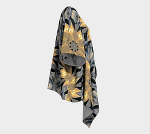 'Fire & Ice' Silk Draped Kimono