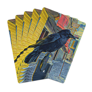 'Gold Range Raven' Poker Cards