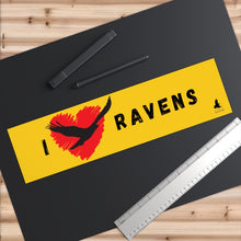 Load image into Gallery viewer, &#39;I Love Ravens&#39; Bumper Sticker (Yellow)
