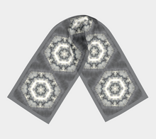 Load image into Gallery viewer, &#39;Silver Light&#39; pattern Silk Long Scarf
