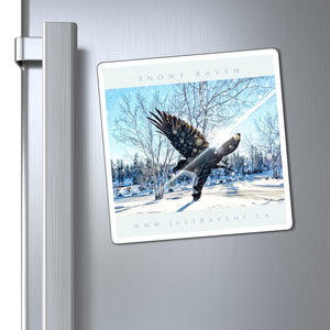 'Snowy Raven' Magnet