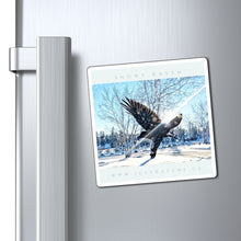 Load image into Gallery viewer, &#39;Snowy Raven&#39; Magnet
