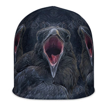 Load image into Gallery viewer, &#39;Sebastian&#39; Beanie (feather pattern background)
