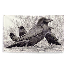 Load image into Gallery viewer, &#39;Four Ravens&#39; Flag (34.5&quot; x 56&quot;)
