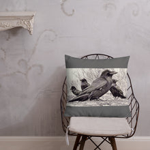 Load image into Gallery viewer, &#39;Four Ravens&#39; Throw Pillow
