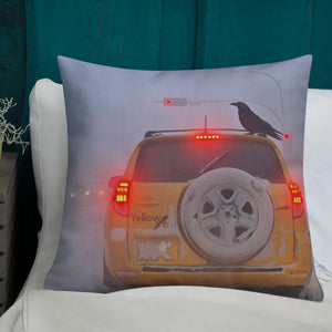 'Ice Fog Taxi' Throw Pillow