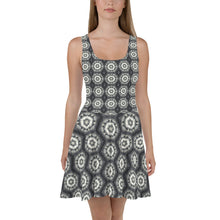Load image into Gallery viewer, &#39;Silver Light&#39; pattern Fit &amp; Flare Dress
