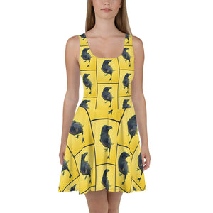 'Cheeky Yellow' Fit & Flare Dress