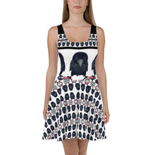 Load image into Gallery viewer, &#39;One Hour Max&#39; Pattern Fit &amp; Flare Dress (Black)
