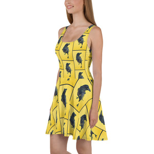 'Cheeky Yellow' Fit & Flare Dress