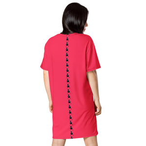 'Charles' T-shirt dress (Rosy Red)