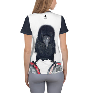 'One Hour Max' Women's Athletic T-shirt (Black Trim)