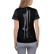 Load image into Gallery viewer, &#39;Sword and Feather&#39; Women&#39;s Athletic T-shirt
