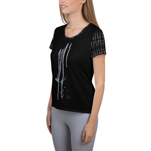 'Sword and Feather' Women's Athletic T-shirt