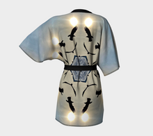 Load image into Gallery viewer, &#39;Icy Sky&#39; Silk Kimono Robe
