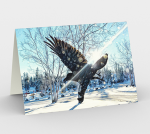 'Snowy Raven' Art Cards (Set of 3)