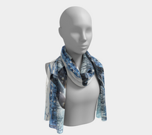 Load image into Gallery viewer, &#39;Snowy Raven&#39; Silk Long Scarf

