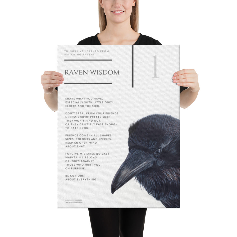 'Raven Wisdom 1' Canvas Print