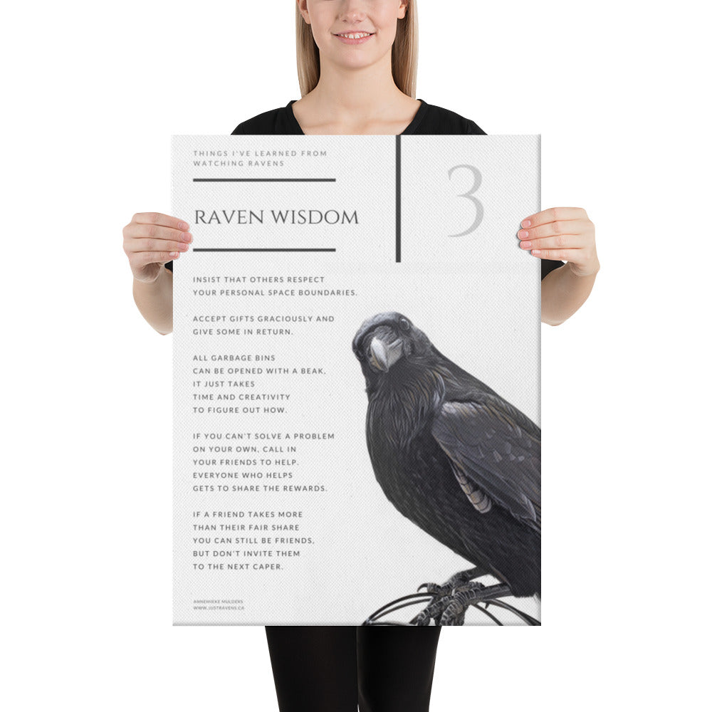 'Raven Wisdom 3' Canvas Print