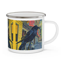 Load image into Gallery viewer, &#39;Gold Range Raven&#39; Enamel Camping Mug
