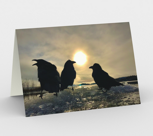'Ravens on Ice' Art Cards (Set of 3)