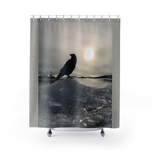 'Land of Ravens, Gold and Diamonds' Shower Curtain