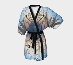 'Sebastian at Dawn II' Silk Kimono Robe