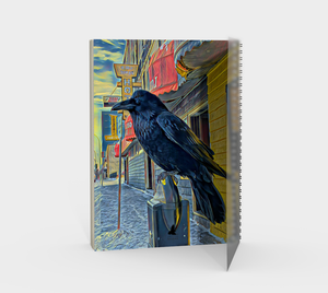 'Gold Range Raven' Spiral Notebook (With cover)