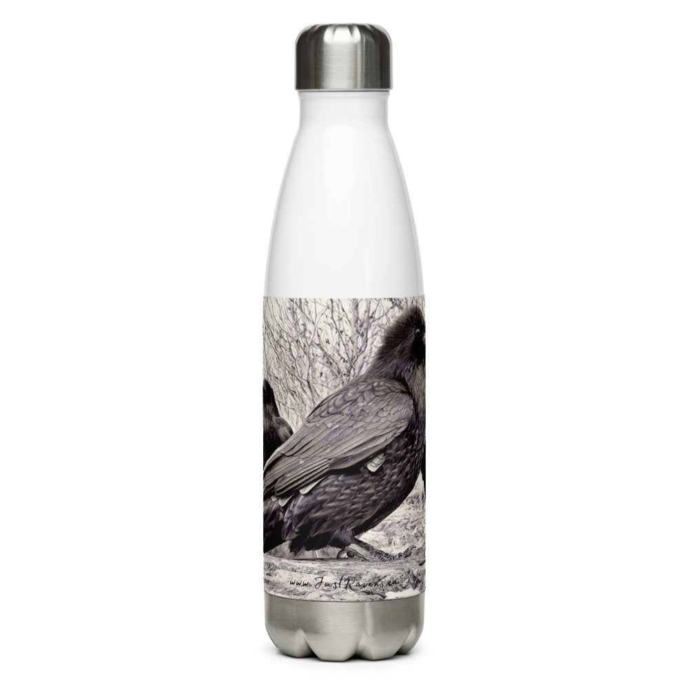 'Four Ravens' Stainless Steel Water Bottle