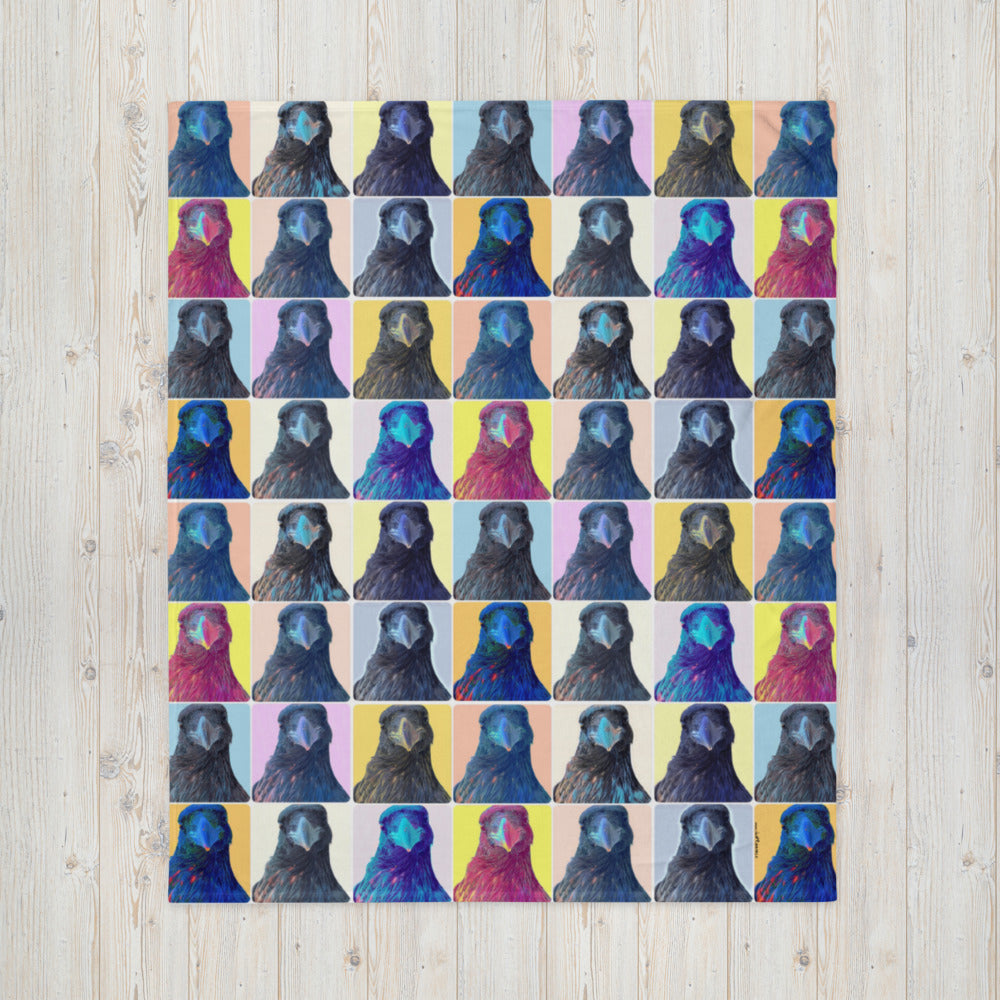 'Warhol Ravens' Throw Blanket