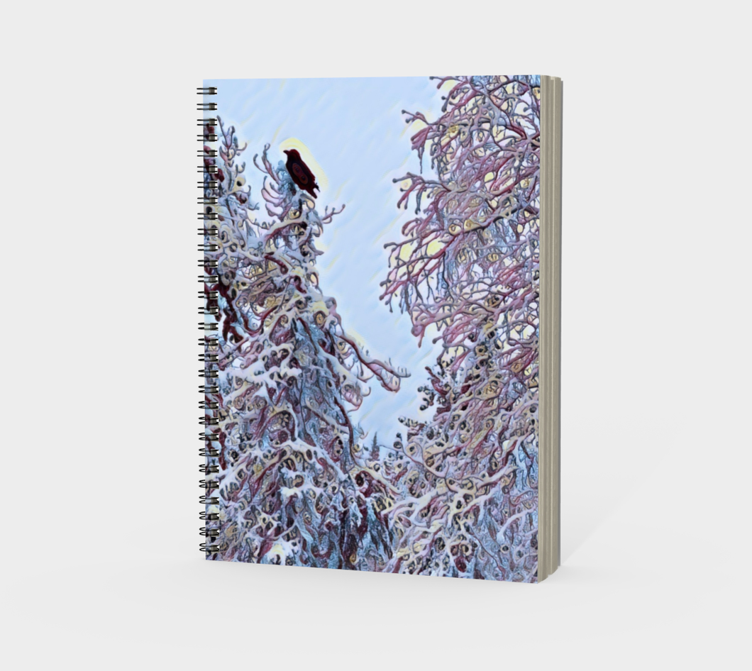 'Trippy Trees' Spiral Notebook (Without Cover)